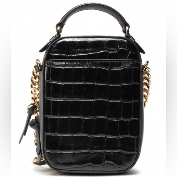 MICHAEL MICHAEL KORS Crossbody Small Handbag Black Genuine Leather AUTHENTIC New - Picture 2 of 10